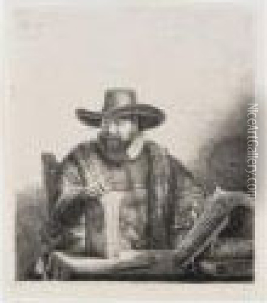 Cornelis Claesz. Anslo, Preacher (b., Holl.271; H.187; Bb.41-j) Oil Painting - Rembrandt Van Rijn