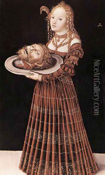 Salome With The Head Of St John The Baptist Oil Painting - Lucas The Elder Cranach