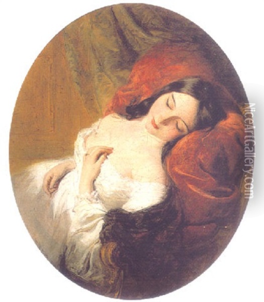 Sweet Dreams Oil Painting - William Powell Frith