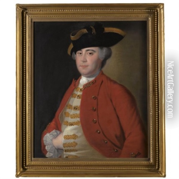 Portrait Of Thomas Kerchever Cotton Thompson Of Ketton Priory, Rutland Oil Painting - Joseph Wright