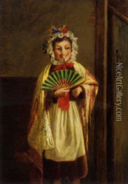 Dressing Up Oil Painting - Charles Hunt the Younger