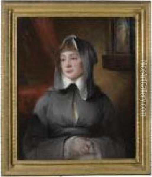 Portrait Of Madame Larcena Oil Painting - George Romney
