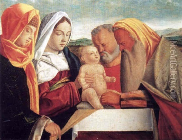La Circoncision Oil Painting - Giovanni Bellini