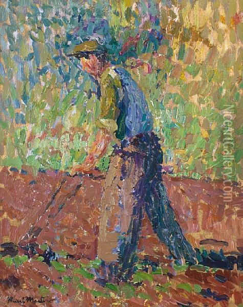 Le Laboureur Oil Painting - Henri Martin