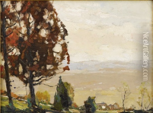 Oak Tree On The Hill Oil Painting - Chauncey Foster Ryder