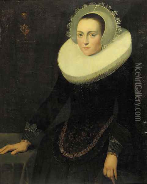 Portrait of a lady, aged 24 Oil Painting - Cornelis De Vos