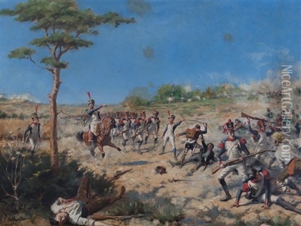 Battle Of Austerlitz Oil Painting - Leon Jean-Baptiste Sabatier