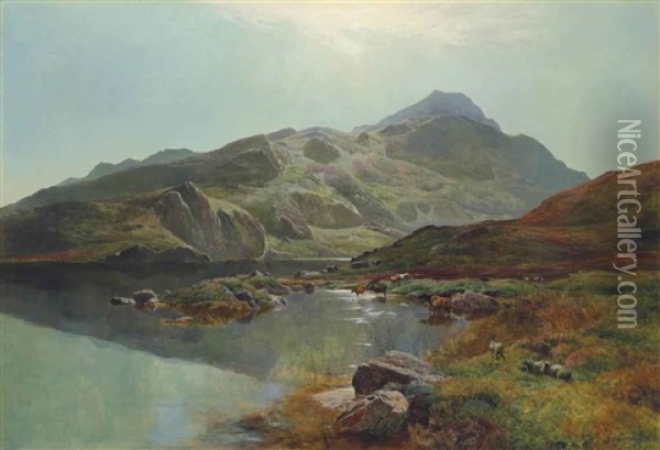 Snowdon Oil Painting - Sidney Richard Percy