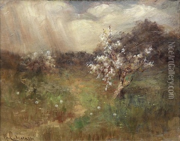 Spring Shower Oil Painting - Giuseppe Cadenasso