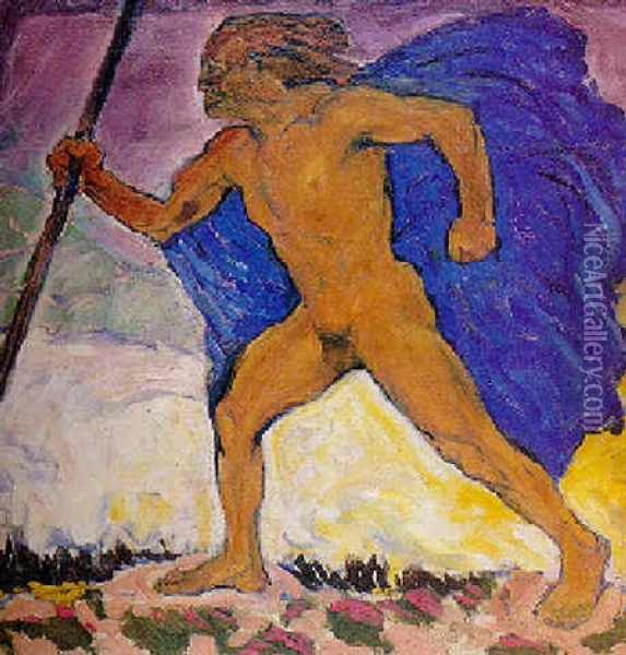 Der Wanderer, The Wanderer Oil Painting - Koloman (Kolo) Moser