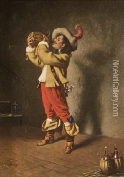 Cavalier & Guardsman Oil Painting - Max Gaisser