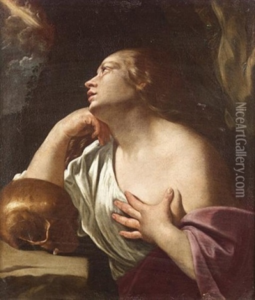 The Penitent Magdalene Oil Painting - Jacques Blanchard