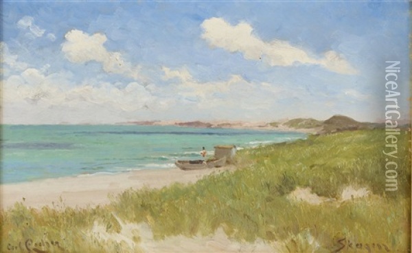 Kustbild Fran Skagen Oil Painting - Carl Ludvig Thilson Locher