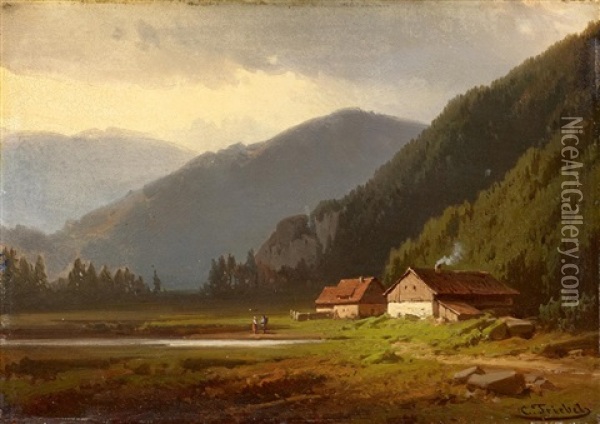 Das Muhlental Bei Wernigerode Oil Painting - Carl Triebel