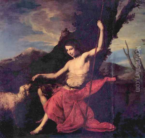 John the Baptist in the desert Oil Painting - Jusepe de Ribera