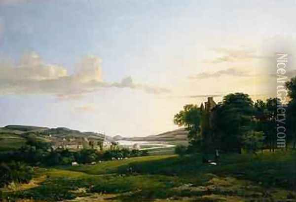 A View of Cessford and the Village of Caverton Oil Painting - Patrick Nasmyth
