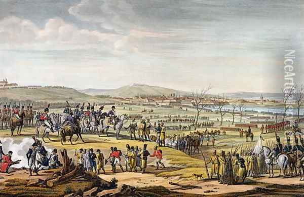 The Capture of Ulm, 17 October 1805, engraved by Louis Francois Couche 1782-1849 Oil Painting - Jacques Francois Joseph Swebach