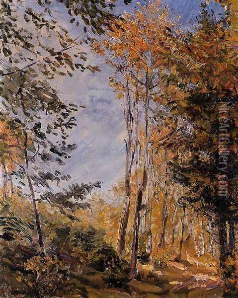 Herbstwald Oil Painting - Max Slevogt