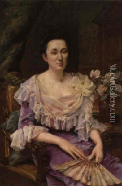 Madame Le Grand Oil Painting - Louise Abbema