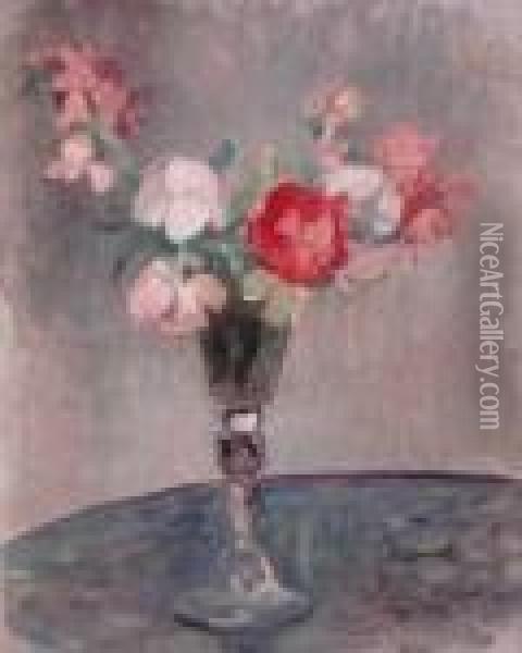 Bouquet De Fleurs Dans Un Vase Oil Painting - Paule Gobillard