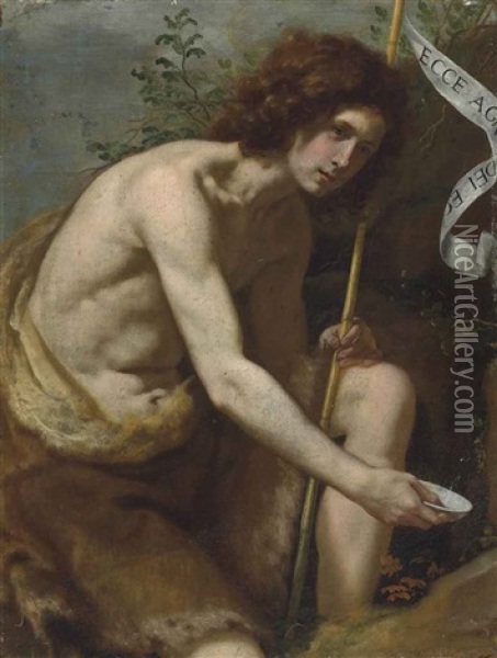 Saint John The Baptist Oil Painting - Jacopo Vignali