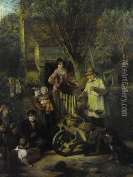The Fruit Seller Oil Painting - Thomas Falcon Marshall