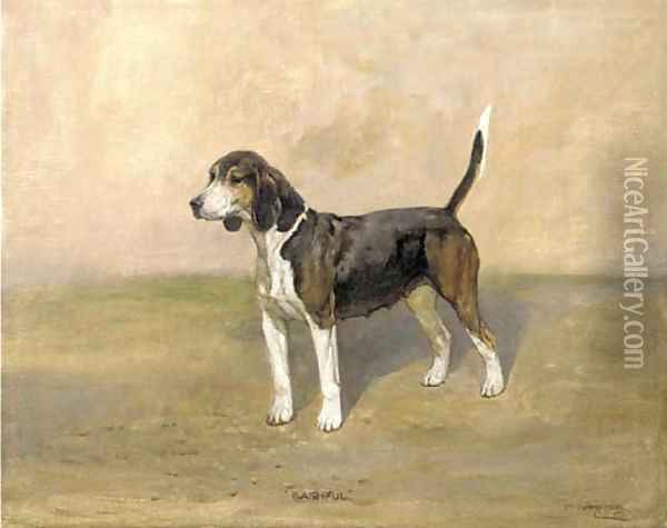 A beagle Oil Painting - Thomas Lloyd