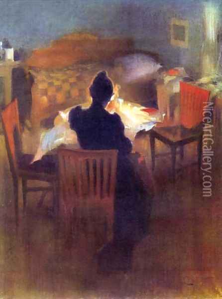 Light Interior in Mora Oil Painting - Carl Larsson