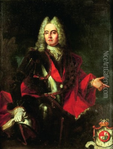 Portrait Du Comte De Castelbianco Oil Painting - Jean-Baptiste Oudry