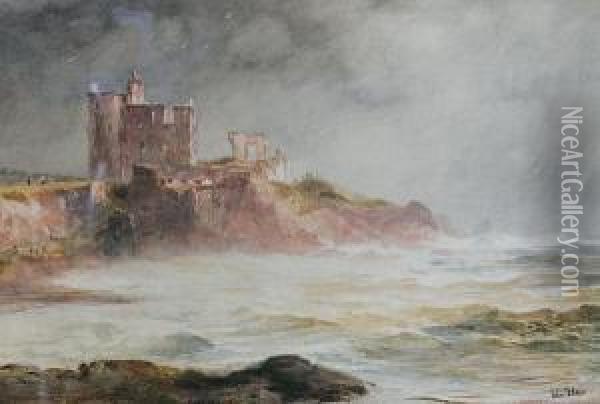 Newark Castle, St Monans Oil Painting - John Blair