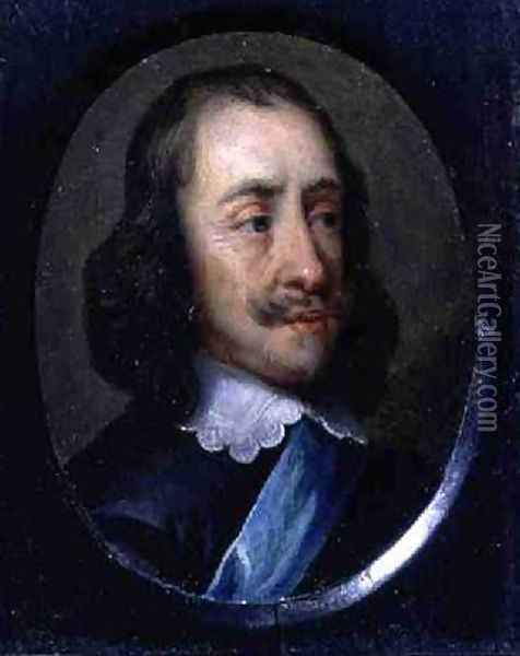 Portrait Miniature of Charles I 1600-49 Oil Painting - Sir Peter Lely