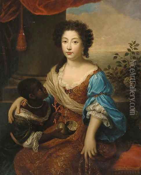 Portrait of Louise Renee de Penancoet de Keroualle, Duchess of Portsmouth (1649-1734) Oil Painting - Pierre Mignard