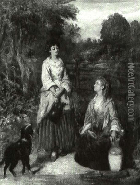 At The Well Oil Painting - Henry John Kinnaird