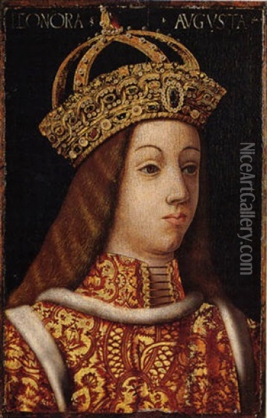 Portrait Of Eleanor Of Portugal Oil Painting - Hans Burgkmair the elder