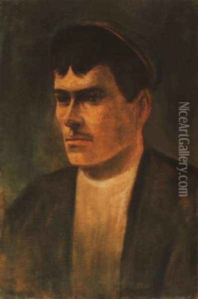 Kalapos Fiu (boy In A Hat) Oil Painting - Laszlo Mednyanszky