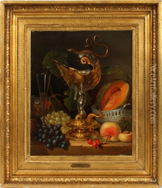 Fruit Still Life Oil Painting - Georgius Jacobus Johannes van Os
