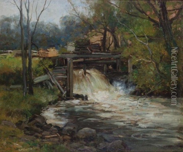 The Flood Gate Oil Painting - Charles Paul Gruppe