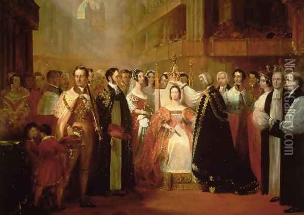 The Coronation of Queen Victoria 1819-1901 Oil Painting - L. and Bettridge, H. Jennens