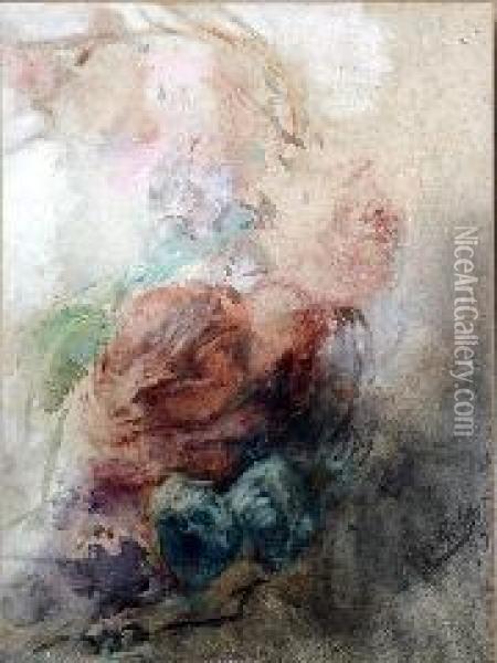 Rose Oil Painting - Emilio Gola