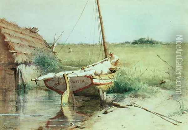 Ship's Bow, 1880 Oil Painting - Dennis Miller Bunker