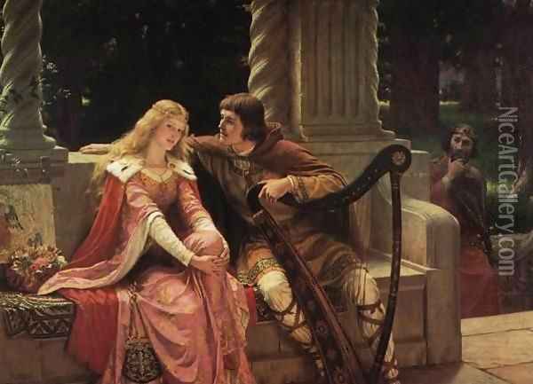 Tristan and Isolde Oil Painting - Edmund Blair Blair Leighton