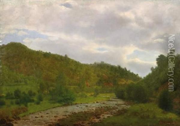 Pasture Valley In Harz Oil Painting - Heinrich Ludwig Frische