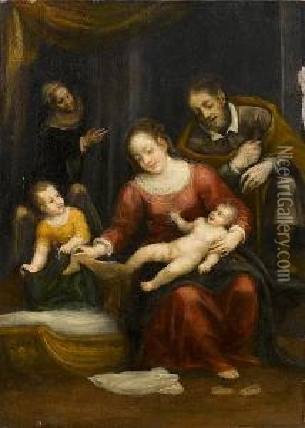 The Holy Family Oil Painting - Lavinia Fontana