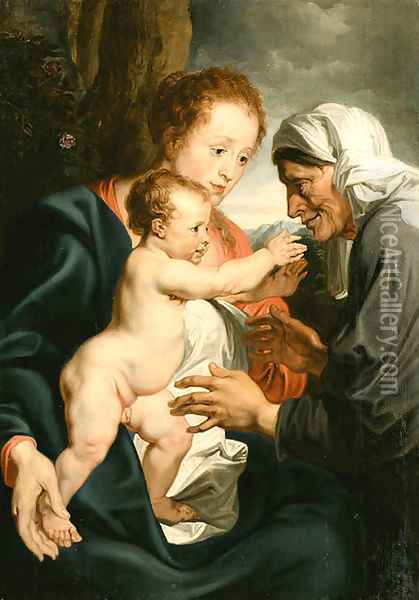 The Virgin and Child with Saint Anne 2 Oil Painting - Sir Anthony Van Dyck