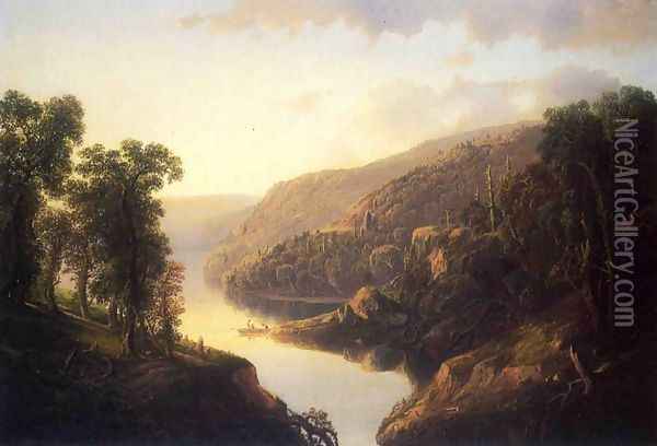 Mountain Lake Inlet Oil Painting - William Louis Sonntag
