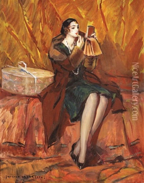 Eleganta Oil Painting - Emilian Lazarescu