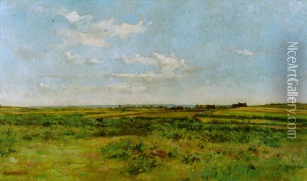 Grosse Landschaft Oil Painting - Pierre Emmanuel Eugene Damoye