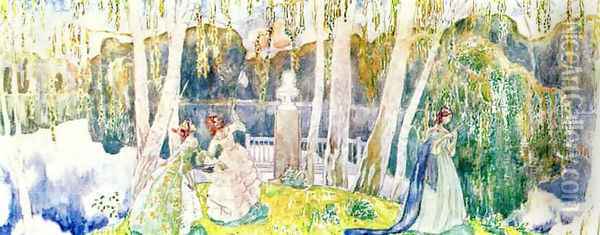Spring Tale, 1904-1905 Oil Painting - Viktor Elpidiforovich Borisov-Musatov
