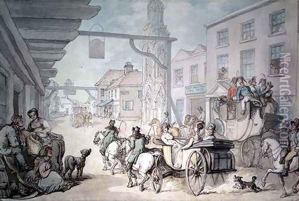 The Post Chaise Oil Painting - Thomas Rowlandson