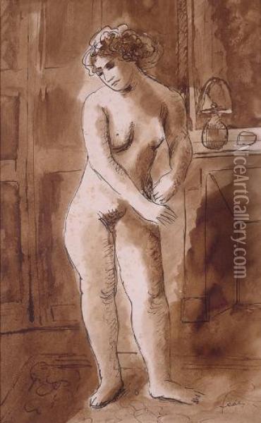 Nude Oil Painting - Adolphe Feder